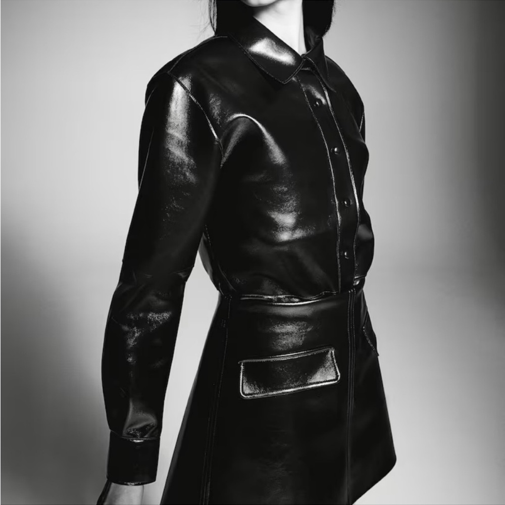 H&M COATED MINI SKIRT - Picture 6 of 9